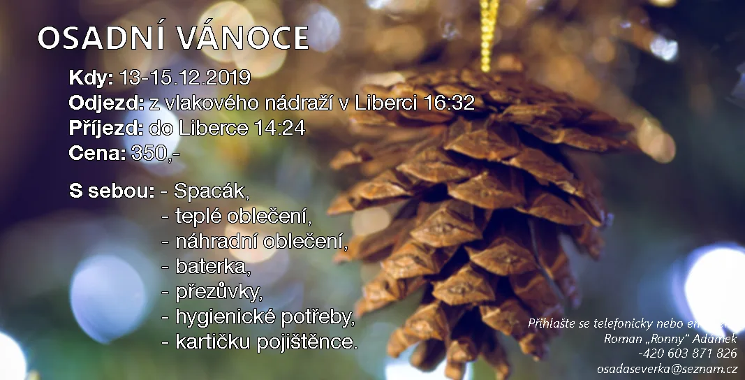 Osadní vánoce 13.12-15.12.2019