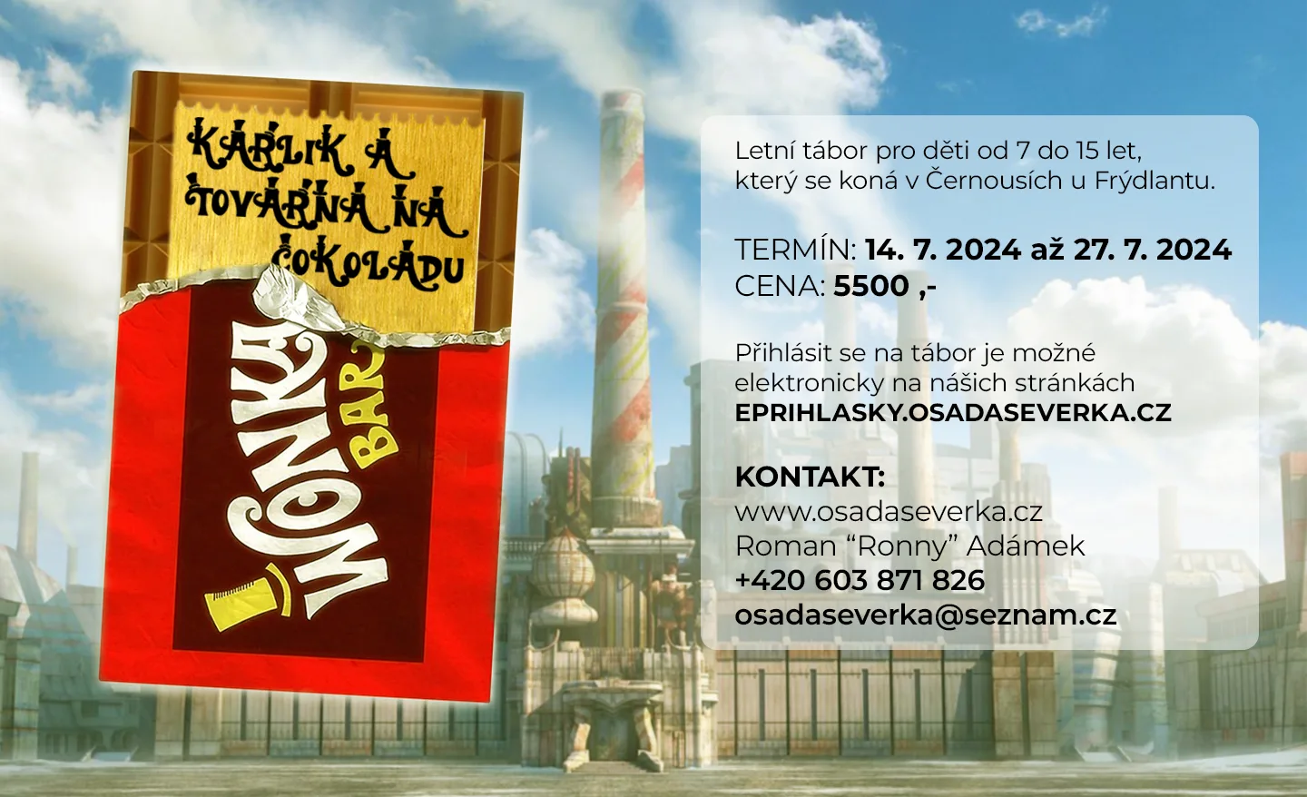 Letní tábor 2024 – Karlík a továrna na čokolávu