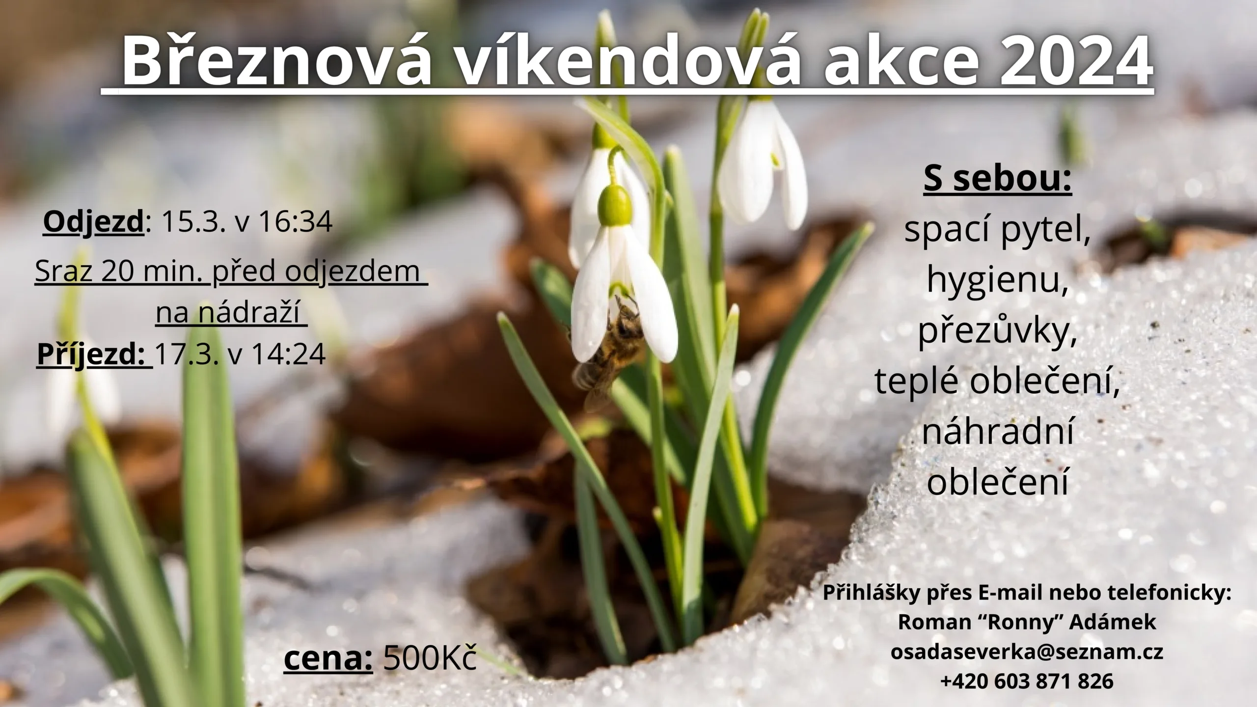 Březnová víkendová akce (15.03. – 17.03.2024)