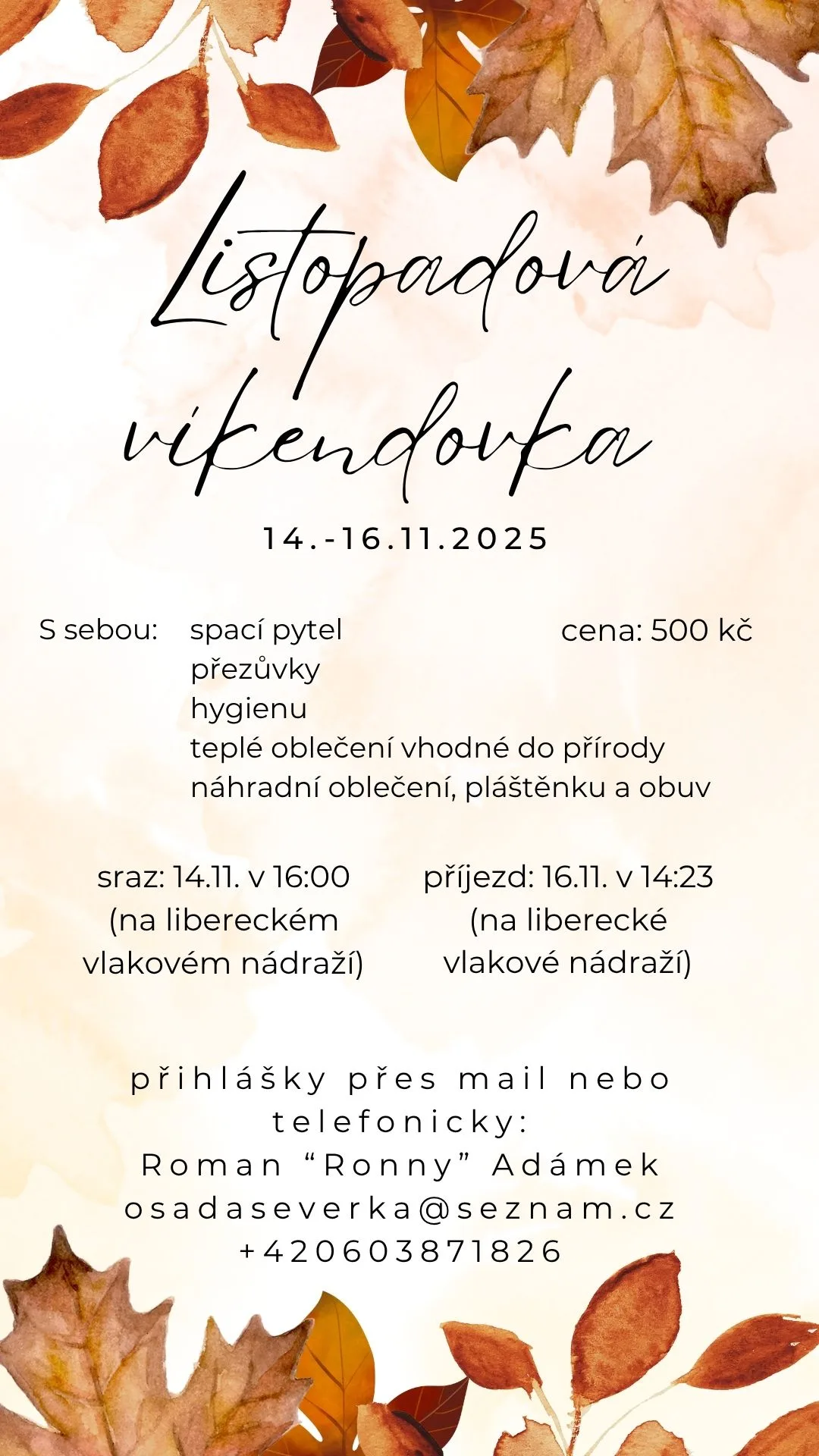 Listopadová víkendovka 2025