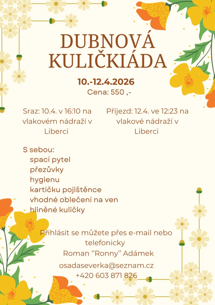 Dubnová víkendovka 2026